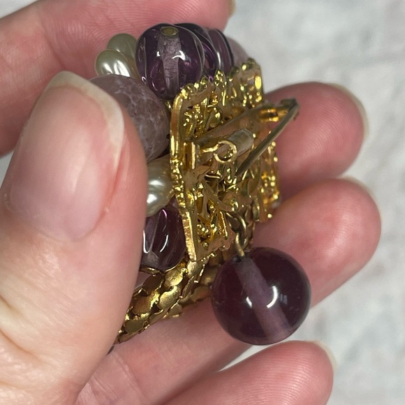 Vintage 1930s Louis Rousselet Paris Poured Glass Brooch - Picture 8 of 11